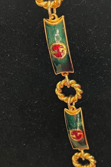 RARE GUCCI Enamel Necklace/ Belt ~~~~ SCROLL DOWN TO SEE ALL THE VINTAGE JEWELRY!!!!
