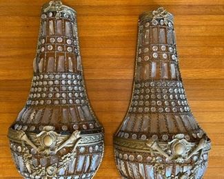 Pair of crystal sconces