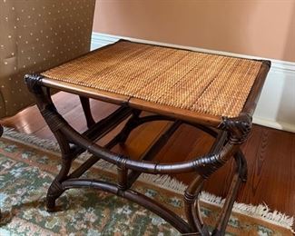 Rattan side table