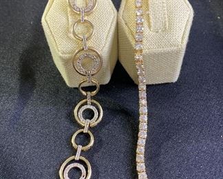 R101 925 Sterling Gemstone Bracelets