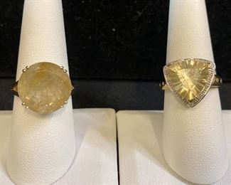 R150 10K Gold Gemstone Rings