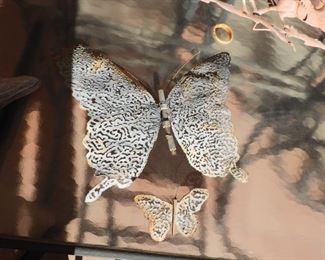 Metal butterflies