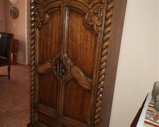 Vintage wood armoire