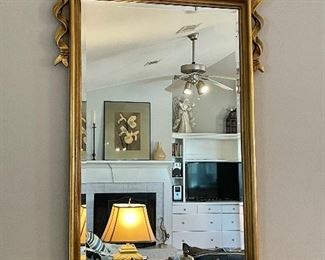 Gorgeous Gold Gilt Ribbon Mirror! $175!