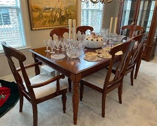 Tommy  Bahama Style Dining Room Table and six chairs $300, Matching China Cabinet $300, Buffet $300. Buy at Full Price Set of 3 - 25% Off!