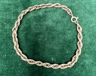 18kt Gold Rope Chain Bracelet #2