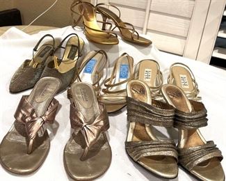 Bronze Gold Sandals  Sesto Meucci, Gianni Bini, Nine West, Bandolino, Michelle, Etc.