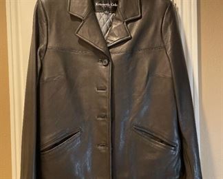 Kenneth Cole Leather Jacket Size Medium