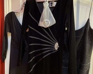Evening Attire Classic Black Long Dresses Bob Mackie, Tadashi, Ralph Lauren