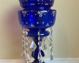 Cobalt blue amazing mantel piece with crystals