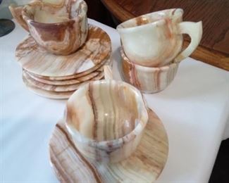 Marble Tea cups and saucers