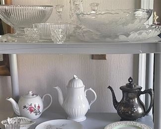 Tea sets and collector plates