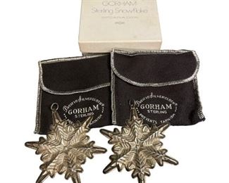 GORHAM Sterling Silver Snowflake Ornaments