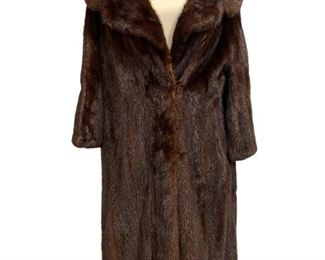 Vintage 1950's Brown Mink Coat