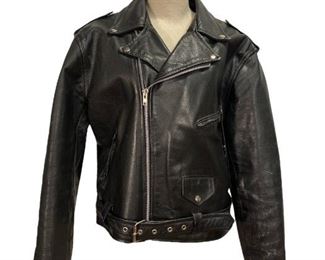 Vintage PROTECH Unisex Motorcycle Leather Jacket