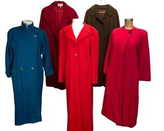 Collection 5 Vintage Women's Overcoats NEIMAN MARCUS, LOUISE FERAUD
