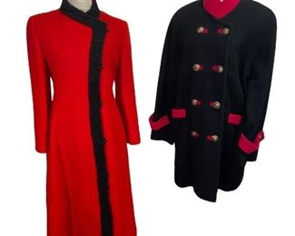 Two Vintage 1960's Ladie's Slim Top Coats LAUREN MEREN, ILIE WACS for I. MAGNIN