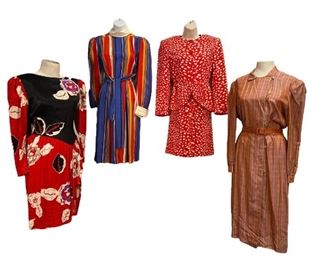 Vintage Ladies BILL BLASS, VALENTINO 1980's Day Work Dresses