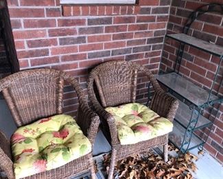 Wicker patio chairs 