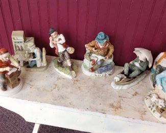 Deck or Sun Porch Decorative Figurines and Garden Table