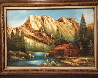 Western Mountain Scene Painting