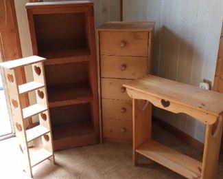 Wooden Shelf and Cabinet Assortment