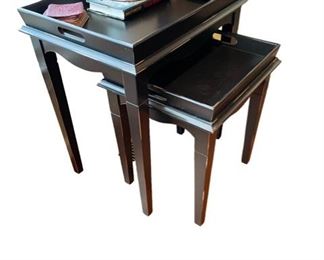 Butler's Tray Stacking Oil Rubbed Black End Table EC146-11
Regular price$400.00 USD
Description: Versatile, compact, and airy – these tables can go most anywhere. You might make it a drinks table, placed by a bedroom window for coffee or in a living room corner for cocktails. The tops are a working lift-off tray. Our dark blackened finish is modern and sophisticated.
Condition: Overall very good.  
Butler's Tray Stacking Oil Rubbed Black End Table EC146-11
Regular price$400.00 USD     Dimensions: 24 x 18 x 27"H
Local pick up only Vienna VA.  Located on first floor.  Contact us for shipper suggestions https://goodbyhello.com/products/butlers-tray-stacking-end-table-ec146-11?_pos=1&_sid=5dfd6cc2d&_ss=r