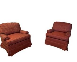 $225 USD     Pair of Fairfield Upholstered Skirted Arm Chairs EB148-16      Description: A classic design. These armchairs showcases a clean-lined silhouette with skirted bottom for a look that’s equally at home in modern and traditional arrangements. This piece has an approachable and inviting feel.

Condition: Very good

Dimensions: 31 x 31 x 32"H

Local pick up Leesburg, VA.  Located on basement floor.  Contact us for shipper suggestions.      https://goodbyhello.com/products/pair-of-fairfield-upholstered-skirted-arm-chairs-eb148-16?_pos=2&_sid=64e8d6428&_ss=r