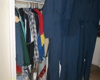 Coveralls, 1 pair insulated coveralls, MANY jackets/coats
