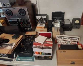 vintage cameras and electronics