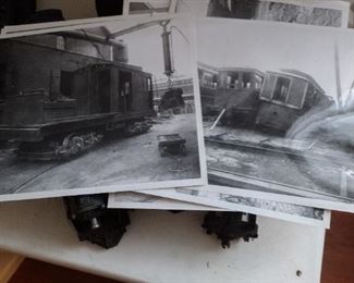 vintage black and white train photos with original negatives