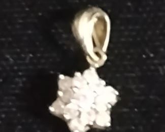 14k diamond pendant 