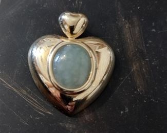 14k pendant with jade?
