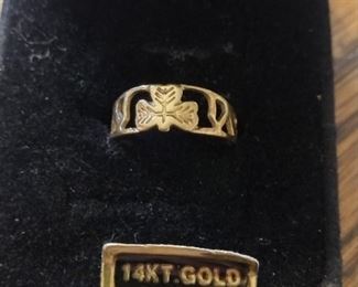 14k gold ring irish 