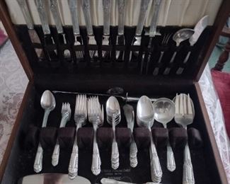 76-piece statehouse inaugural sterling silver flatware set 