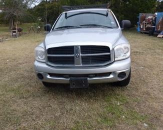 2008 Dodge Ram, Single Cab Work Truck V8,       
 Heat/Air Work,                                                                    
 Mileage, 123,067                                                                    Comes with Toolbox and Ladder Rack
