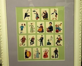 Framed vintage Mary Poppins playing cards.