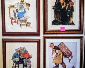 Norman Rockwell framed prints. Various subjects & sizes.