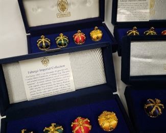 Faberge Imperial Collection crown place card holders. Six sets of 4.