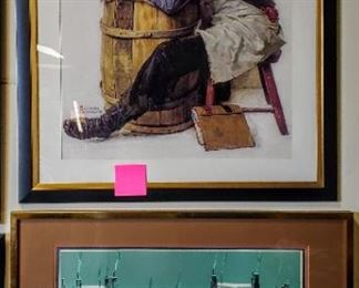 Norman Rockwell framed prints. Various subjects & sizes.