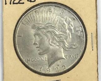 1922-D Peace Silver Dollar, Nice XF w/ Luster