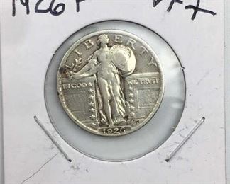 1926 Standing Liberty Silver Quarter, Very Fine+