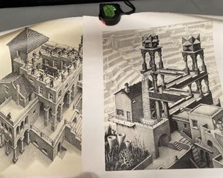 2 Unframed Escher Prints