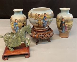 Oriental Vases and Horse