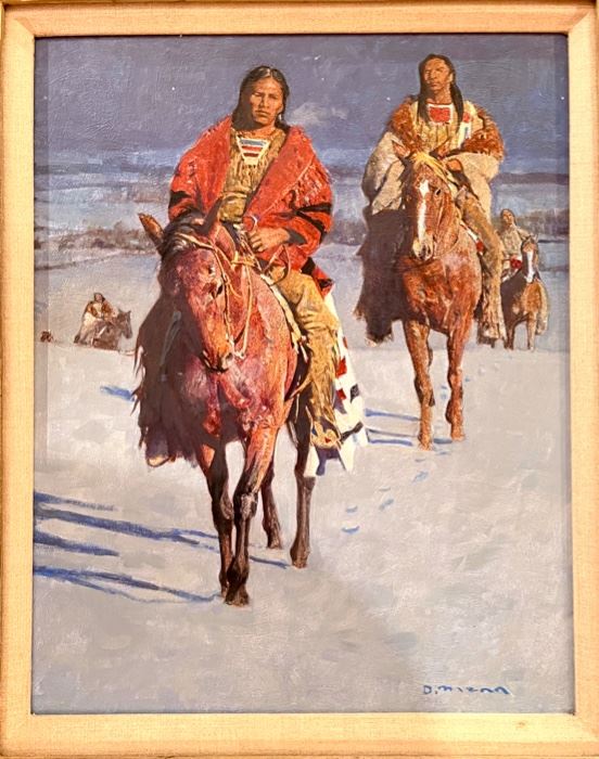 David Mann Oil on Canvas
"Lakota Winter"
20" x 16" 