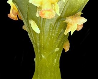 Daum Nancy Daffodil Vase