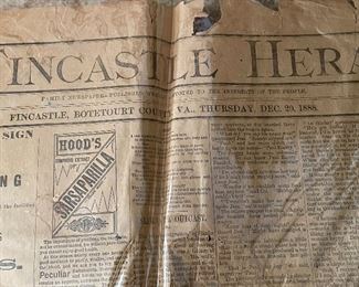Fincastle Herald  December 20, 1888