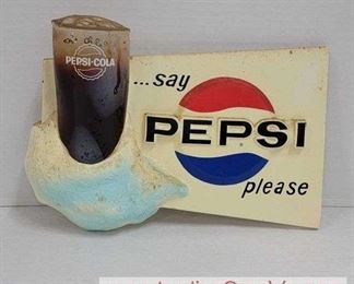 Pepsi Advertising Plastic Sign