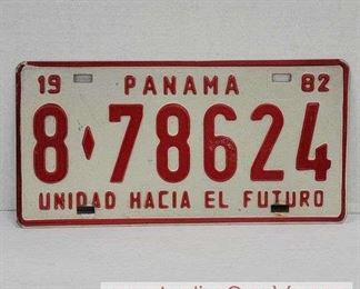 Panama 1982 License Plate