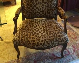 French bergere’ in Leopard fabric